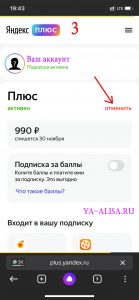 Яндекс плюс как отписаться с apple